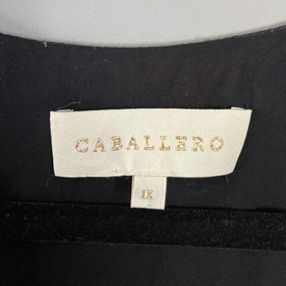 Caballero Maxi Wrap Dress Silk Blend Red/Black Plus Size 1X Holidays‎ Party - Picture 7 of 10